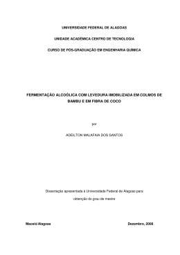 fermenta&ccedil;&atilde;o alco&oacute;lica com levedura imobilizada em colmos de