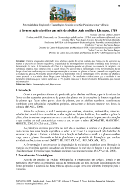 A fermenta&ccedil;&atilde;o alco&oacute;lica em m&eacute;is de abelhas Apis mel&iacute;fera