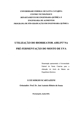 utiliza&ccedil;&atilde;o do biorreator airlift na pr&eacute;