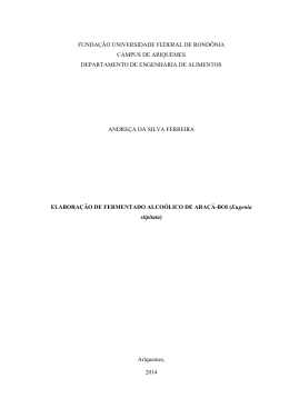 TCC Andre&ccedil;a Ferreira - Departamento de Engenharia de Alimentos
