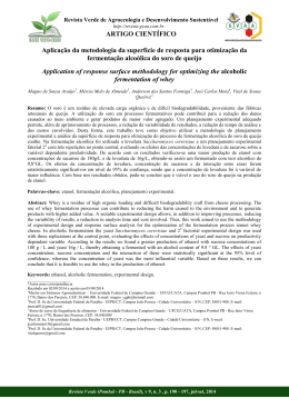 Aplica&ccedil;&atilde;o da metodologia da superf&iacute;cie de resposta para