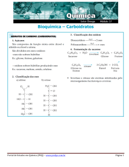 Bioquímica – Carboidratos - Portal de Estudos em Química