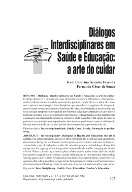 Diálogos Interdisciplinares em Saúde e Educação: a