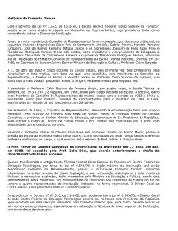 Hist&oacute;rico do Conselho Diretor Com o advento da Lei no - Cefet-RJ