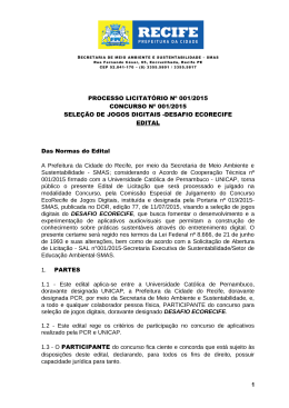 PROCESSO LICITAT&Oacute;RIO N&ordm; 001/2015