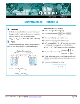 Eletroqu&iacute;mica &ndash; Pilhas (I) - Portal de Estudos em Qu&iacute;mica