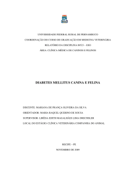 DIABETES MELLITUS CANINA E FELINA