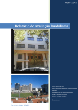 Anexo &agrave; ata - Relat&oacute;rio de Avalia&ccedil;&atilde;o Imobili&aacute;ria