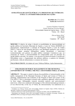 ESTRAT&Eacute;GIAS DE GEST&Atilde;O P&Uacute;BLICA NA PREFEITURA