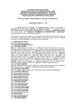 Edital N&ordm; 03/2010