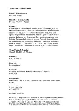 Decis&atilde;o 190/2000 - Tribunal de Contas da Uni&atilde;o