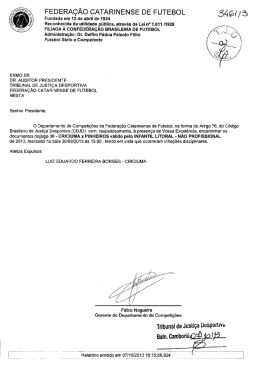 Proc. 346-13 - Federação Catarinense de Futebol