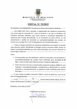 EDITAL N.&deg; 53/2015 - C&acirc;mara Municipal de Mealhada