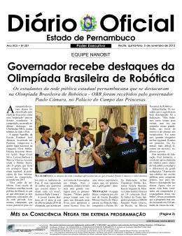 Di&aacute;rio Oficial Estado de Pernambuco Poder Executivo