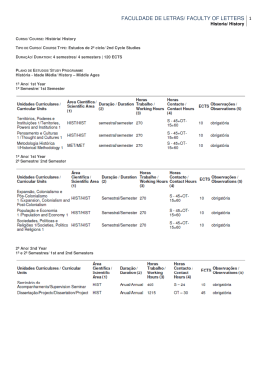 FACULDADE DE LETRAS/ FACULTY OF LETTERS