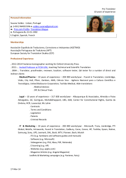 Pro Translator 10 years of experience 17-Mar-14