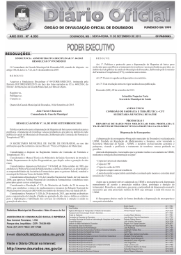 do arquivo - Di&aacute;rio Oficial da Prefeitura Municipal de
