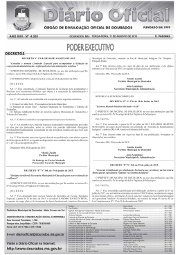 do arquivo - Di&aacute;rio Oficial da Prefeitura Municipal de
