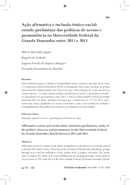 Ação afirmativa e inclusão étnico-racial