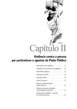 Viol&ecirc;ncia contra a Pessoa por particulares e agentes do
