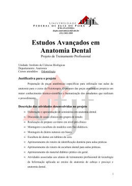 Estudos Avan&ccedil;ados em Anatomia Dental