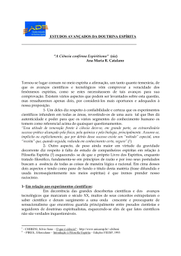 ESTUDOS AVAN&Ccedil;ADOS DA DOUTRINA ESP&Iacute;RITA &ldquo;A