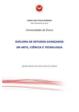 diploma de estudos avan&ccedil;ados em arte, ci&ecirc;ncia e tecnologia