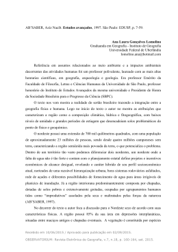 AB`SABER, Aziz Nacib. Estudos avan&ccedil;ados, 1997. S&atilde;o Paulo