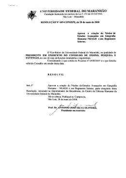 Aprova a cria&ccedil;&atilde;o do N&uacute;cleo de Estudos Avan&ccedil;ados em Geografia