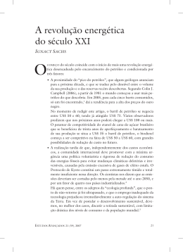 a revolu&ccedil;&atilde;o energ&eacute;tica do s&eacute;culo XXI