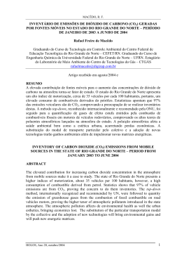 1 INVENT&Aacute;RIO DE EMISS&Otilde;ES DE DI&Oacute;XIDO DE CARBONO
