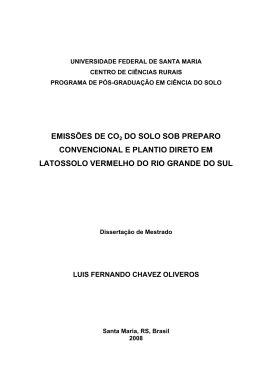 Emiss&otilde;es de CO2 do solo sob preparo convencional e
