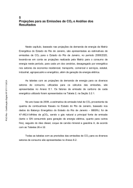 5 Proje&ccedil;&otilde;es para as Emiss&otilde;es de CO2 e An&aacute;lise dos