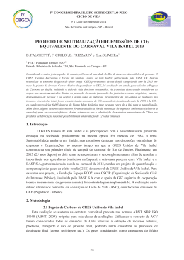 projeto de neutraliza&ccedil;&atilde;o de emiss&otilde;es de co2 equivalente do