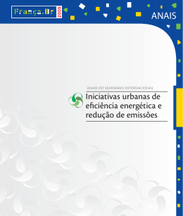 Iniciativas urbanas de efici&ecirc;ncia energ&eacute;tica e redu&ccedil;&atilde;o de