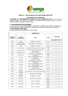 Edital Lista Espera UERGS