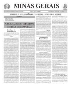 PublICa&ccedil;&otilde;Es DE TErCEIros E EDITaIs DE ComarCas