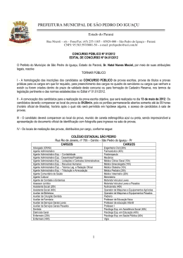 PREFEITURA MUNICIPAL DE S&Atilde;O PEDRO DO IGUA&Ccedil;U