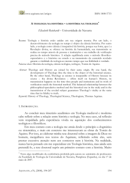 A teologia na hist&oacute;ria