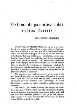 Sistema de parentesco dos índios Cariris