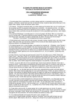 1 O CONFLITO ENTRE DEUS E SATAN&Aacute;S