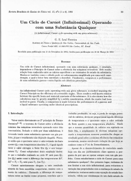 Um Ciclo de Carnot (Inﬁnitesimal) Operando