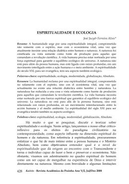 ESPIRITUALIDADE E ECOLOGIA