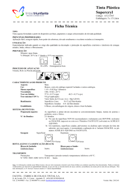 Ficha t&eacute;cnica - Tintas Triunfante