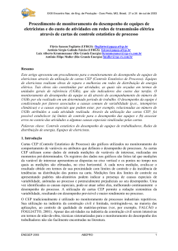 Procedimento de monitoramento do desempenho de