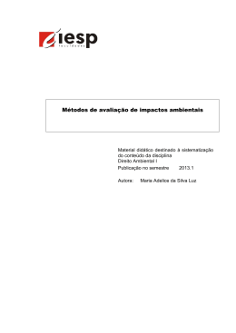 14. AVALIA&Ccedil;&Atilde;O DE IMPACTOS AMBIENTAIS