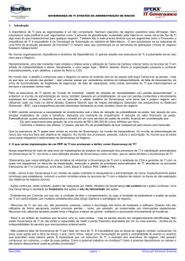 1. Introdu&ccedil;&atilde;o A import&acirc;ncia de TI para as organiza&ccedil;&otilde;es &eacute;