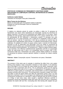 efeitos de 10 semanas do treinamento com pesos sobre