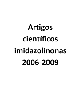 Artigos cient&iacute;ficos imidazolinonas 2006-2009