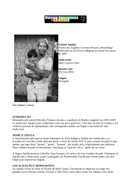 Verbete Apiak&aacute; Autoria de: Eug&ecirc;nio Gerv&aacute;sio Wenzel, antrop&oacute;logo